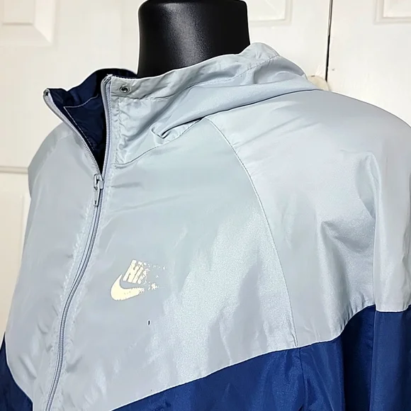 Nike Blue Zippered Hoodie Vintage Size XXL - Picture 3 of 10